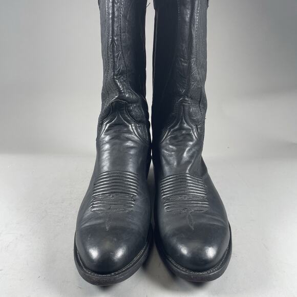 Lucchese 1883 Men’s Size 11 D Black Leather Western Pull On Cowboy Boots Casual - Picture 2 of 9